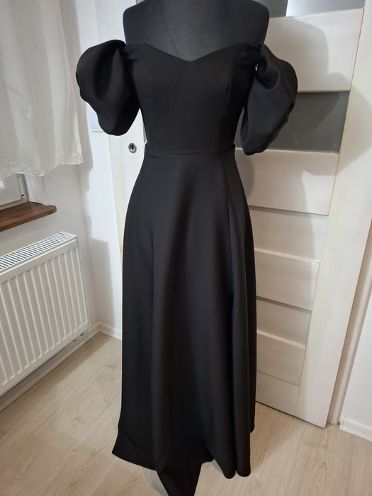 Czarna balowa suknia hiszpanka r.S Lacoria