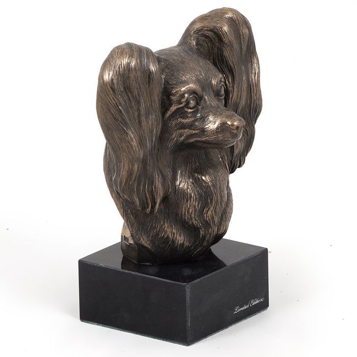 Papillon głowa na kamieniu Art-Dog