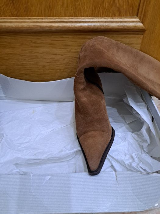 Botas camurça castanhos