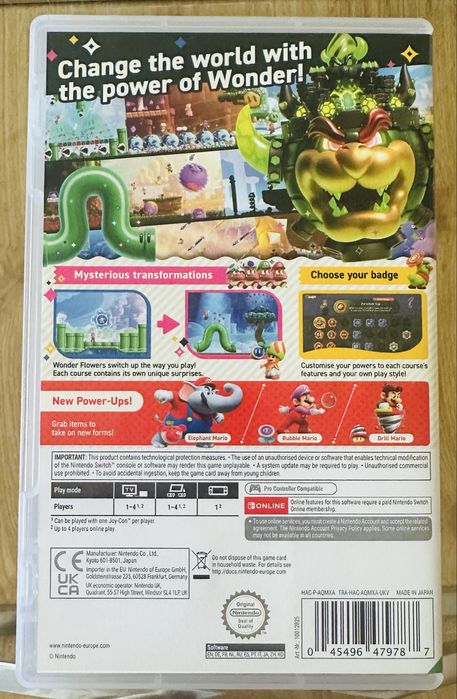 Super Mario Bros Wonder Nintendo Switch