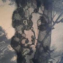 Véu preto muito antigo de ir à missa #