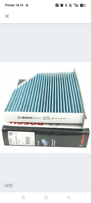 Filtr kabinowy Bosch A8515 +