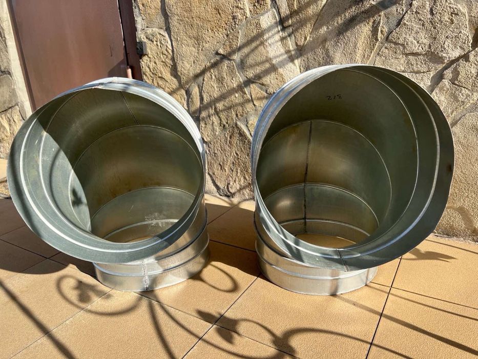 Коліно, відвід вентиляційний оцинкований D315