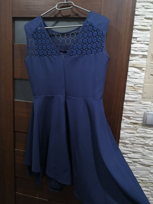 Sukienka granatowa na wesele, komunie, okazje, koktajlowa 44