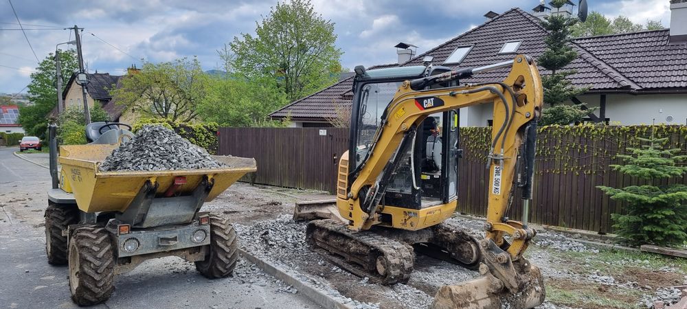 Usługi koparka. Roboty ziemne wozidło