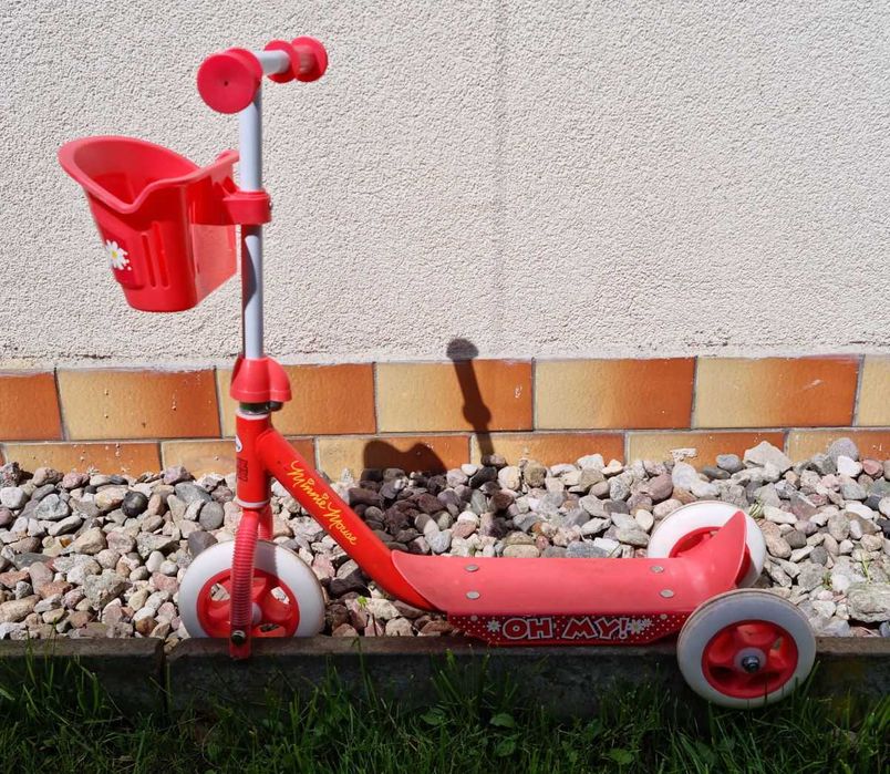 Hulajnoga dla dziecka Minnie Mouse, czerwona, 3-kołowa okazja