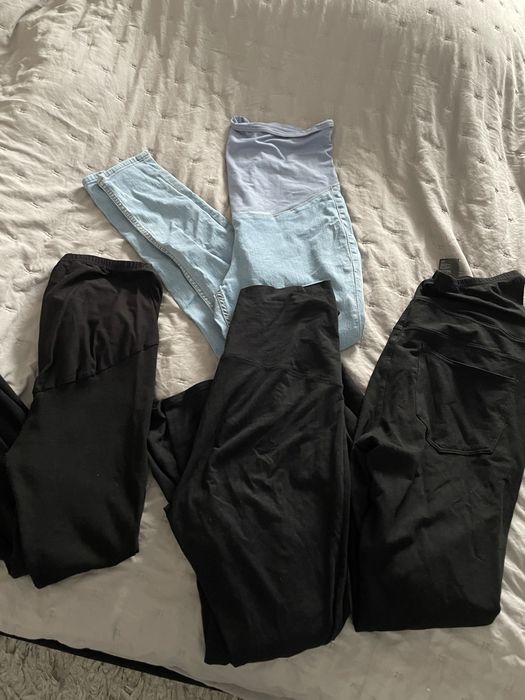 Cztery pary spodni legginsów ciążowych h&m formommy