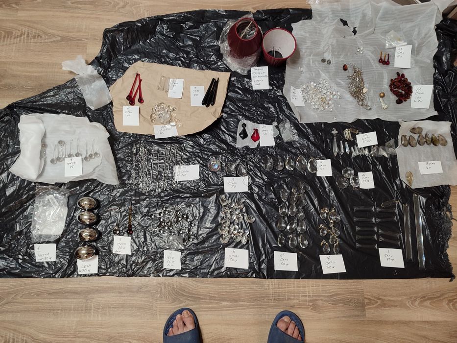 Підвіски - склянна та хрустальні на люстри и стекла до світильників