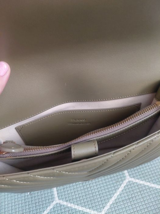 Torebka pinko zielona khaki love bell mini