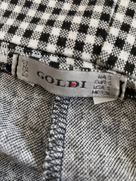 Сарафан трикотажный в клетку с разрезом GOLDI