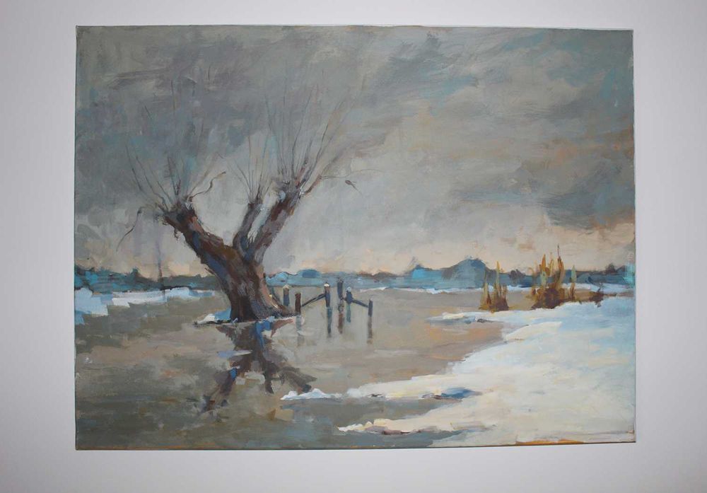 Obraz PEJZAŻ olejny, artystki młodego pokolenia, 80x60 cm, oryginał