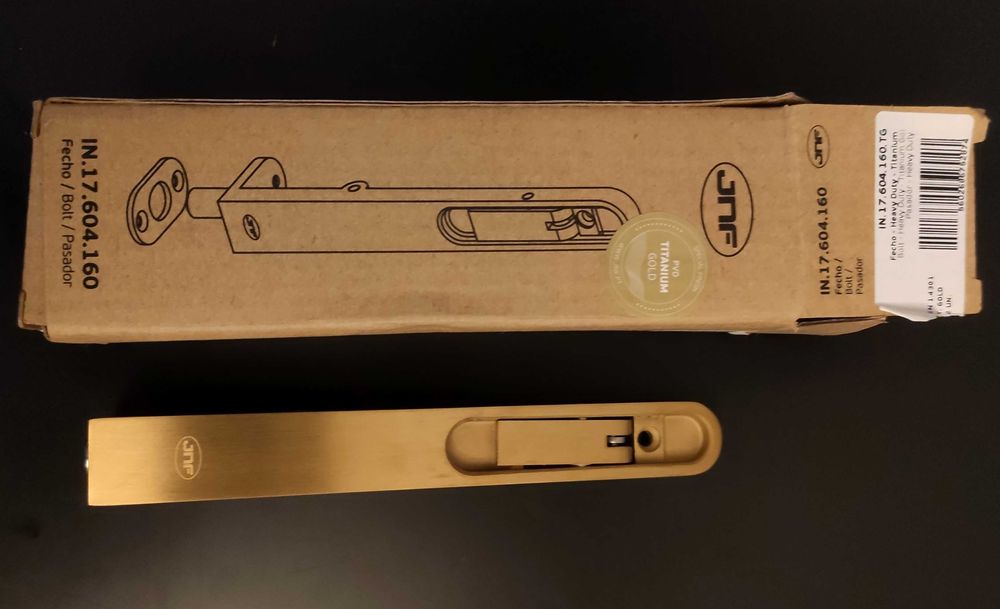 16 Fechos de embutir JNF 160mm acabamento Titanium Gold