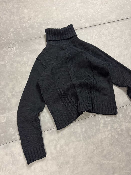 Vintage y2k gruby sweter golf retro (M) 90s