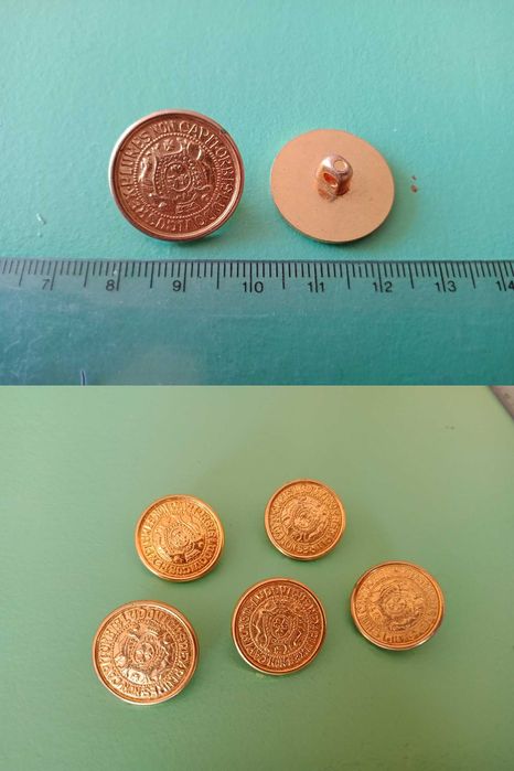 Guziki z herbem zestaw