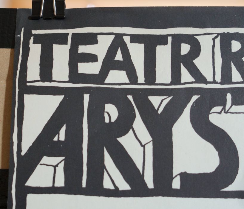 Stary oryginalny Afisz teatralny - Arystofanes (żaba) F. Starowieyski