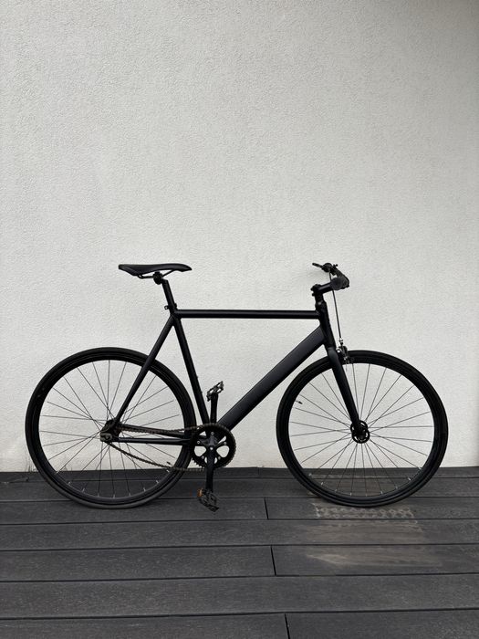 rower singlespeed ostre kolo fixie 6KU Fixed Gear Baanfiets Zwart - 58CM