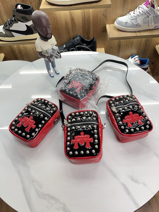 ‼️Знижка‼️ Сумка Месенджер CHROME HEARTS black / Red