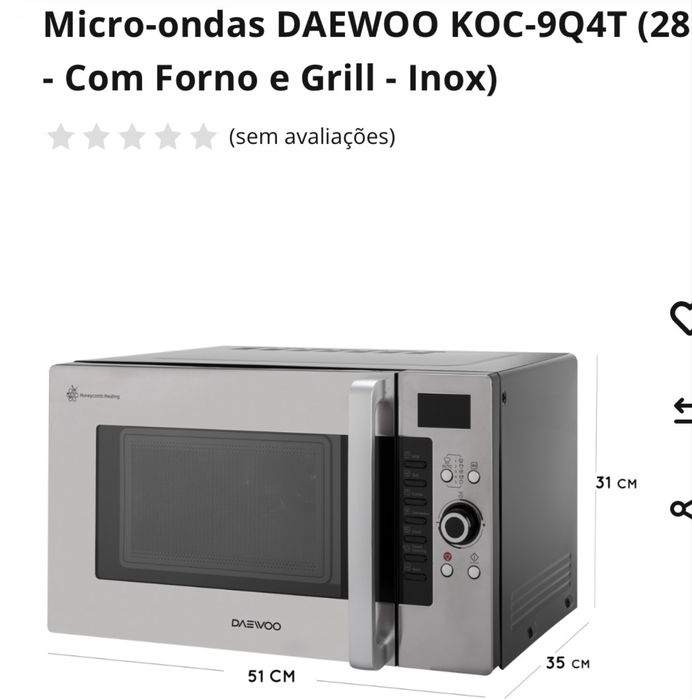 Microondas em inox com funcao de grill