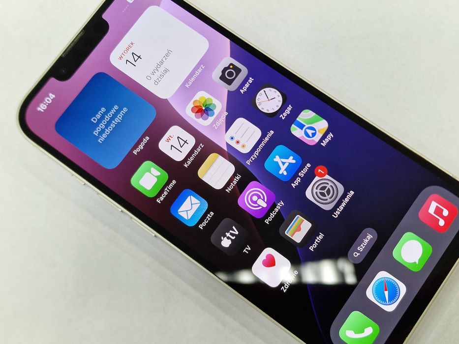 Iphone 13 128GB/ Starlight/ Bat 85%/ Grade A/ Gwarancja + ładowarka