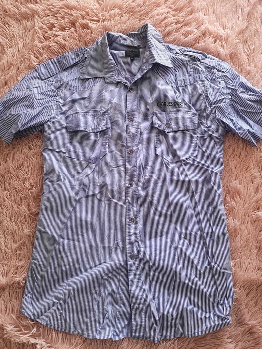 Koszula męska M niebieska
