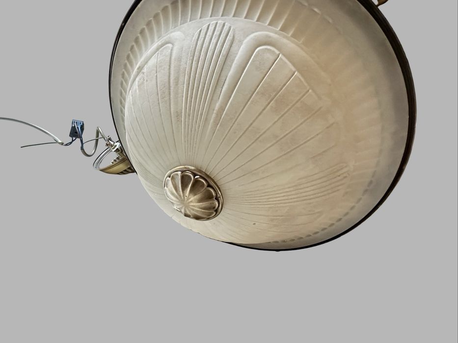 Lampa Italux styowa retro mosiaądz