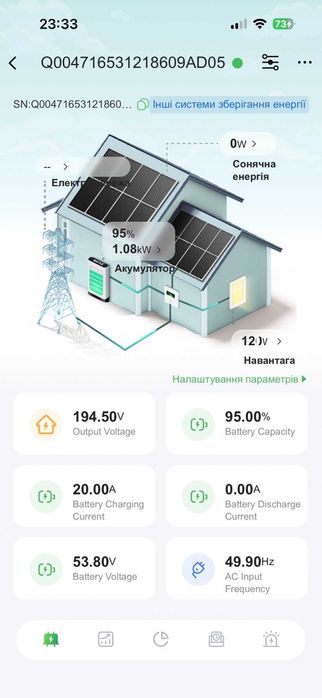 Комплект бесперебойного питания24v гибридный  инвертор,батарея2.5kw