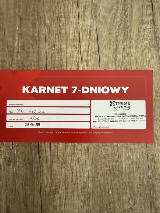 Karnet na siłownuę Xtreme Legnuca
