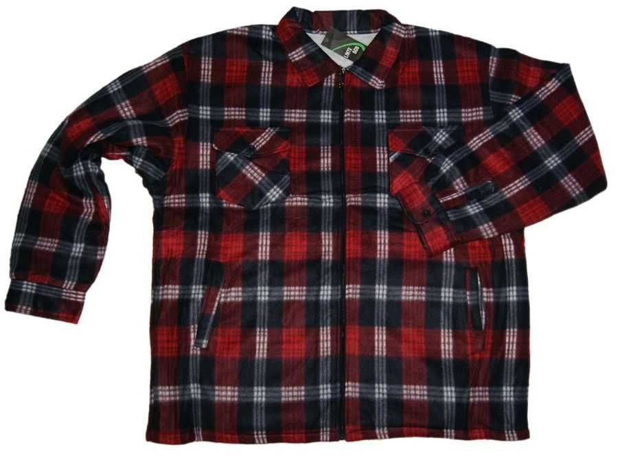 KOSZULA OCIEPLANA męska z misiem duża 9XL szer.158 cm na zamek