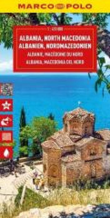 Mapa drogowa Albania Macedonia Północna 1:450, 000 praca zbiorowa Rok