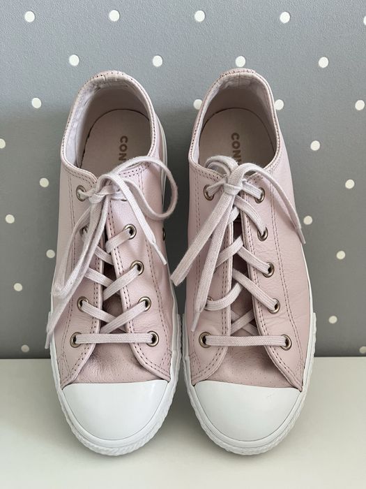 Skórzane trampki Converse 23,5 pudrowy róż skóra naturalna
