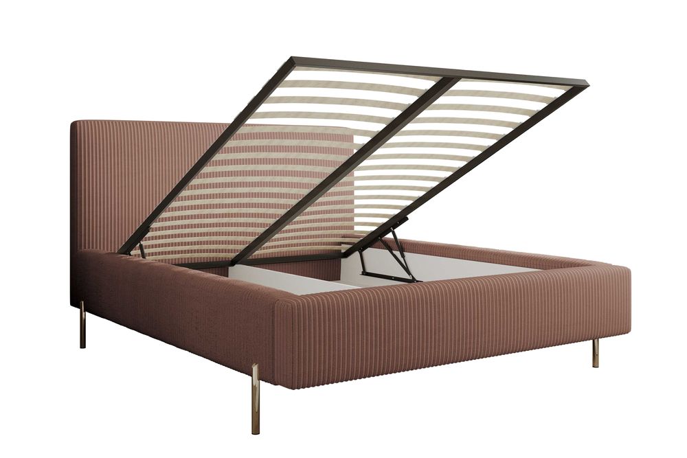 Łóżko DO SYPIALNI tapicerowane z POJEMNIKIEM na pościel RÓŻNE WYMIARY