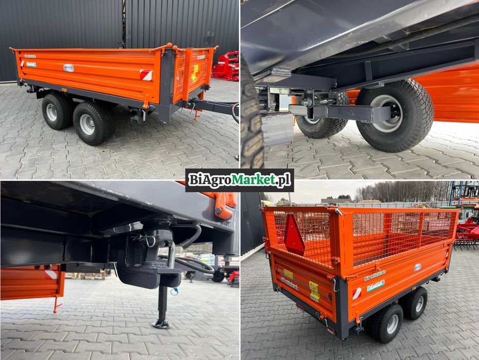 Przyczepka przyczepa ogrodowa budowlana 1.5 -2.5T +Kiper TANdem -RATY