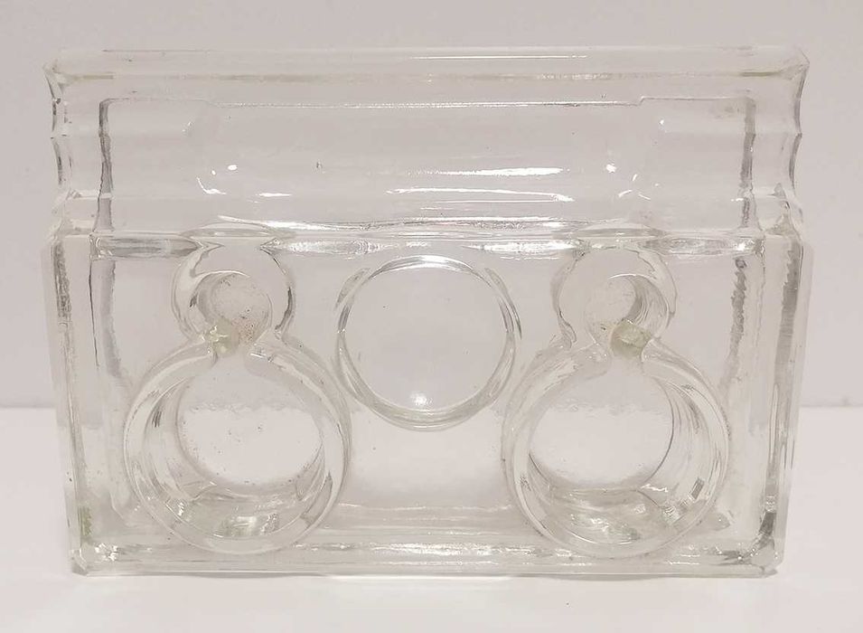 Base/Tinteiro em Vidro Vintage para Secretária