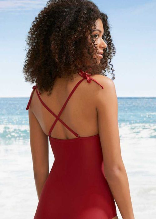 Kostium kąpielowy, jednoczęściowy bordowy Rozmiar 48 95 D