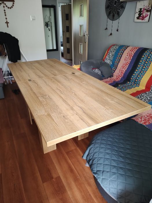 Ławostolik rozkładany, stolik kawowy 80x100x53H / stół obiadowy 80x200x77H