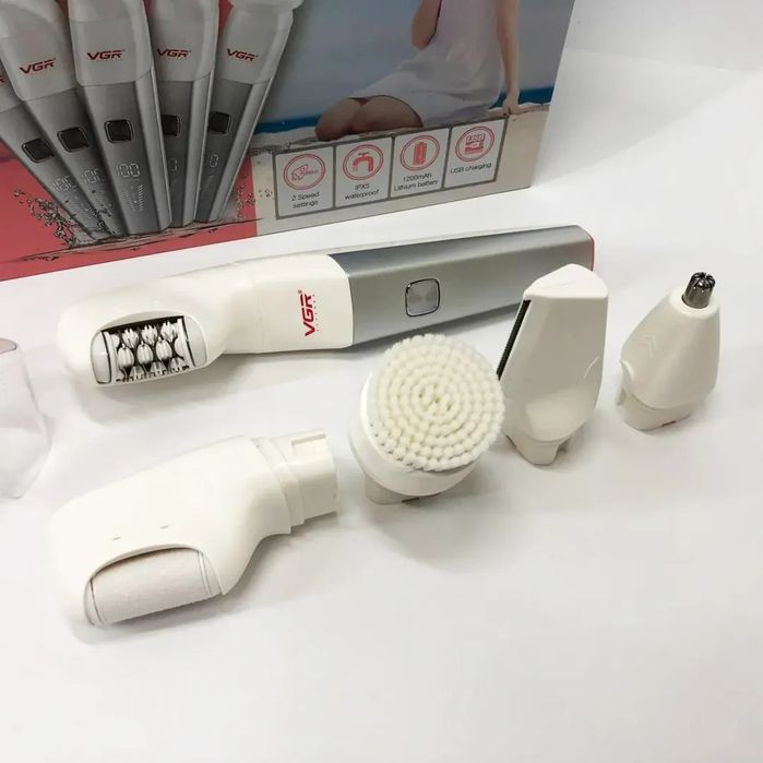 Жіночий епілятор VGR 752 з 5 насадками!ТОП!