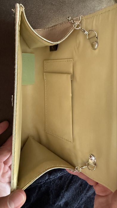 Torebka złota kopertówka