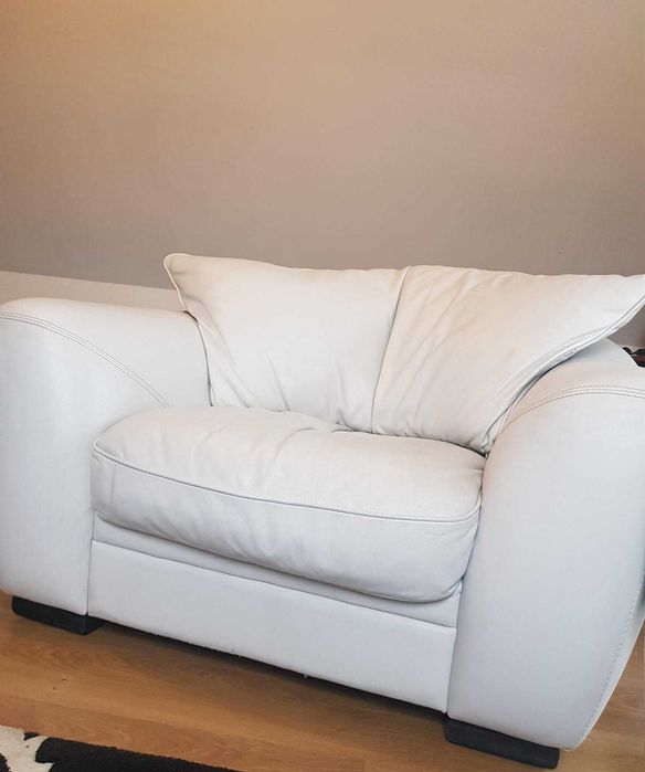 Narożna sofa z fotelem - skóra