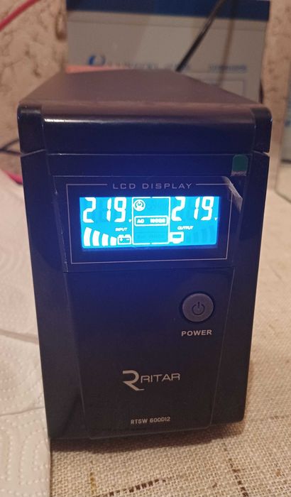 Джерело безперебійного живлення ДБЖ Ritar RTSW-600 D12 інвертор безперебійник на котел з правильною синусоїдою UPS
