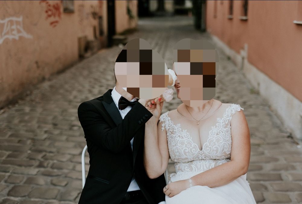 Suknia ślubna sukienka XXL 44 muslinowa plus size muślin