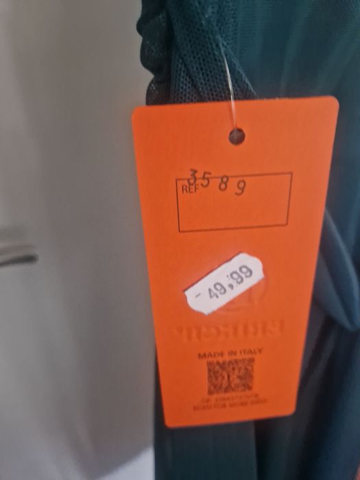 Vestido Midi azul petróleo S novo