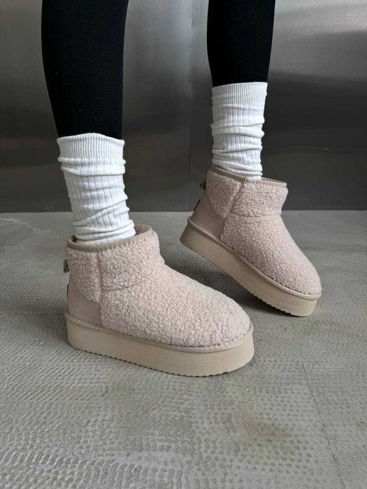 Уггі UGG Ultra Mini Platform Teddy Sand premium угги