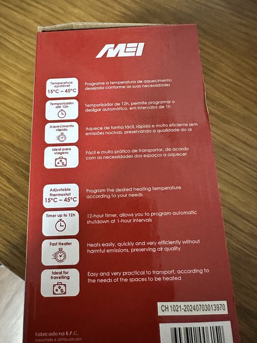 Aquecedor ceramic de secretaria.