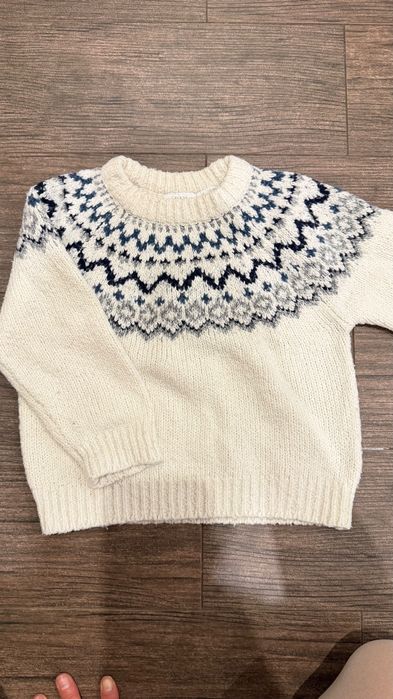 Свитер скандинавский Zara 18-24 мальчика новогодний рождественский