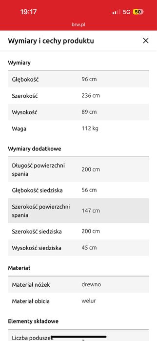 Kanapa rozkładana, zielona aksamitna VIP HAMPTON