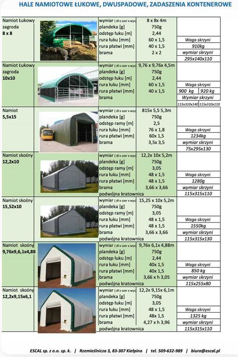 Namiot zagroda dla zwierząt hala kojec 6x6m wiata magazyn