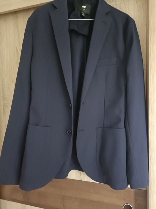 ,Marynarka męska h&m rozmiar L/XL granatowe spodni