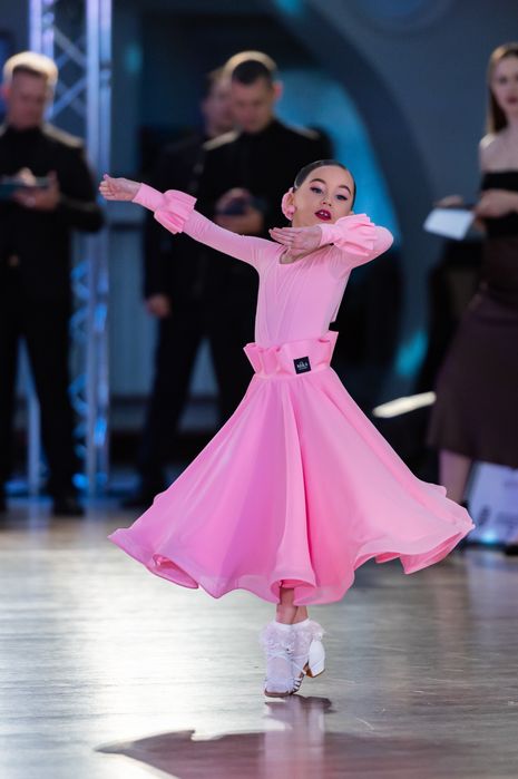 Сукня бейсік МІКА для бальних танців з 2 спідницями