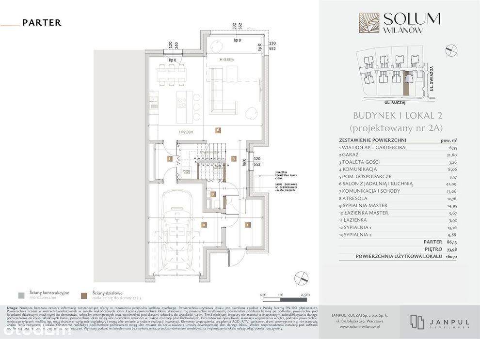 WILANÓW Zawady/ exclusive villa/ 600 m² plot/ 6 m high living room