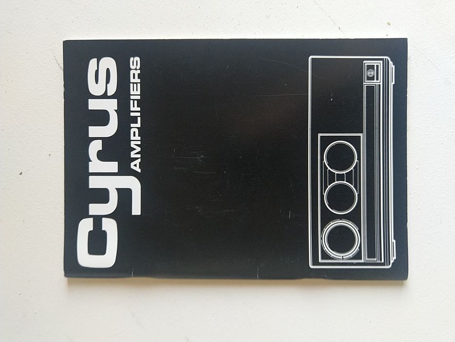 Cyrus One - Cyrus Two manual user guide instruction